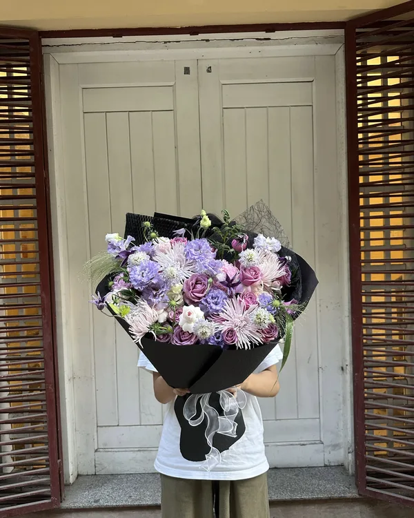 Tím · Cúc mẫu đơn