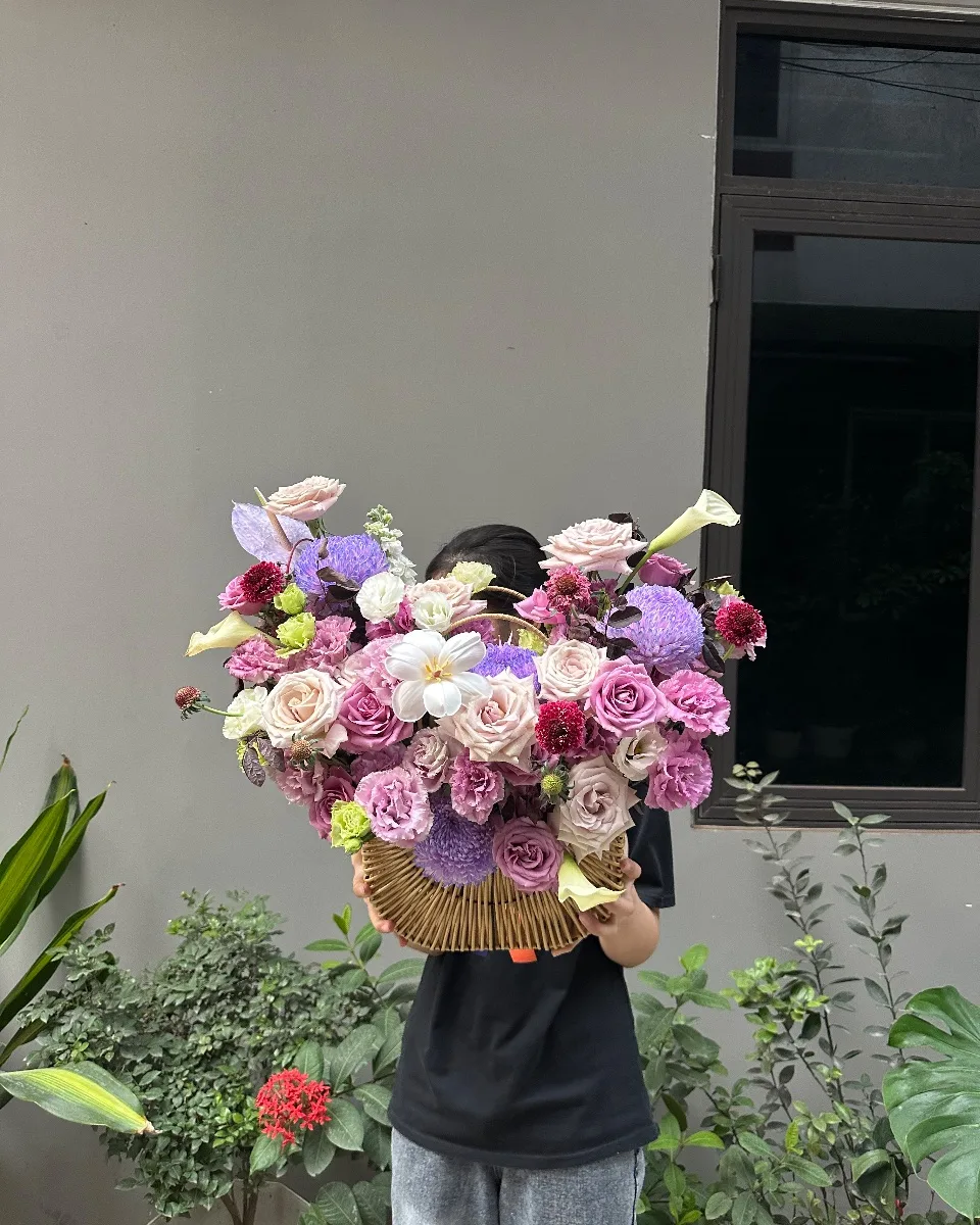 Giỏ tím mix cala